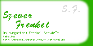 szever frenkel business card